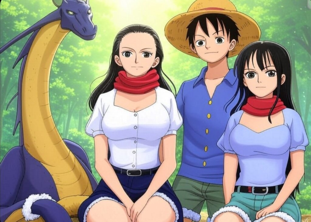 Nico Robin Amd Luffy Siblings | Monkey D Dragon As their father and Nico Olivia Mother