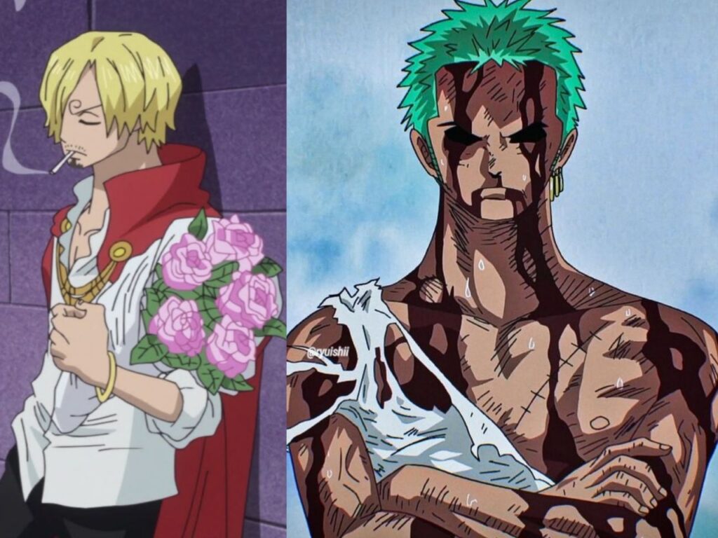 Zoro Thriller Bark Blood Scene and Sanji Crying at Whole Cake Island