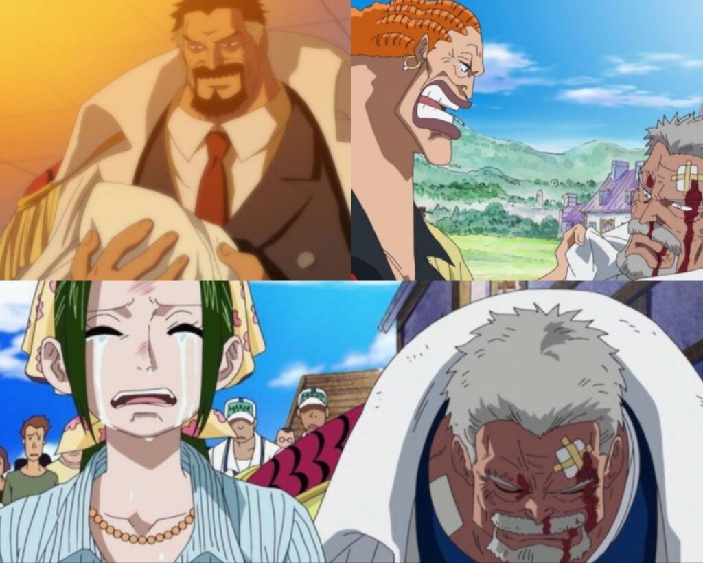 Dadan Scolding Garp for Ace Death